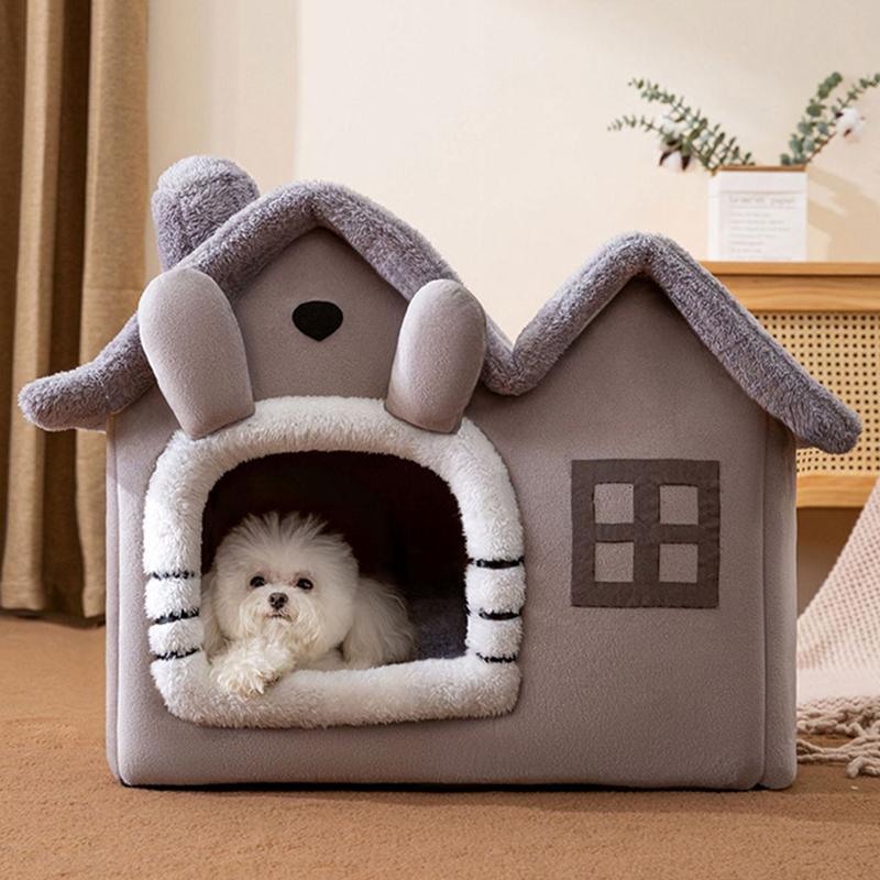 Foldable Dog House Kennel Bed Mat For Small Medium Dogs Cats Winter Warm Cat Bed Nest Pet Products Basket Pets Puppy Cave Sofa