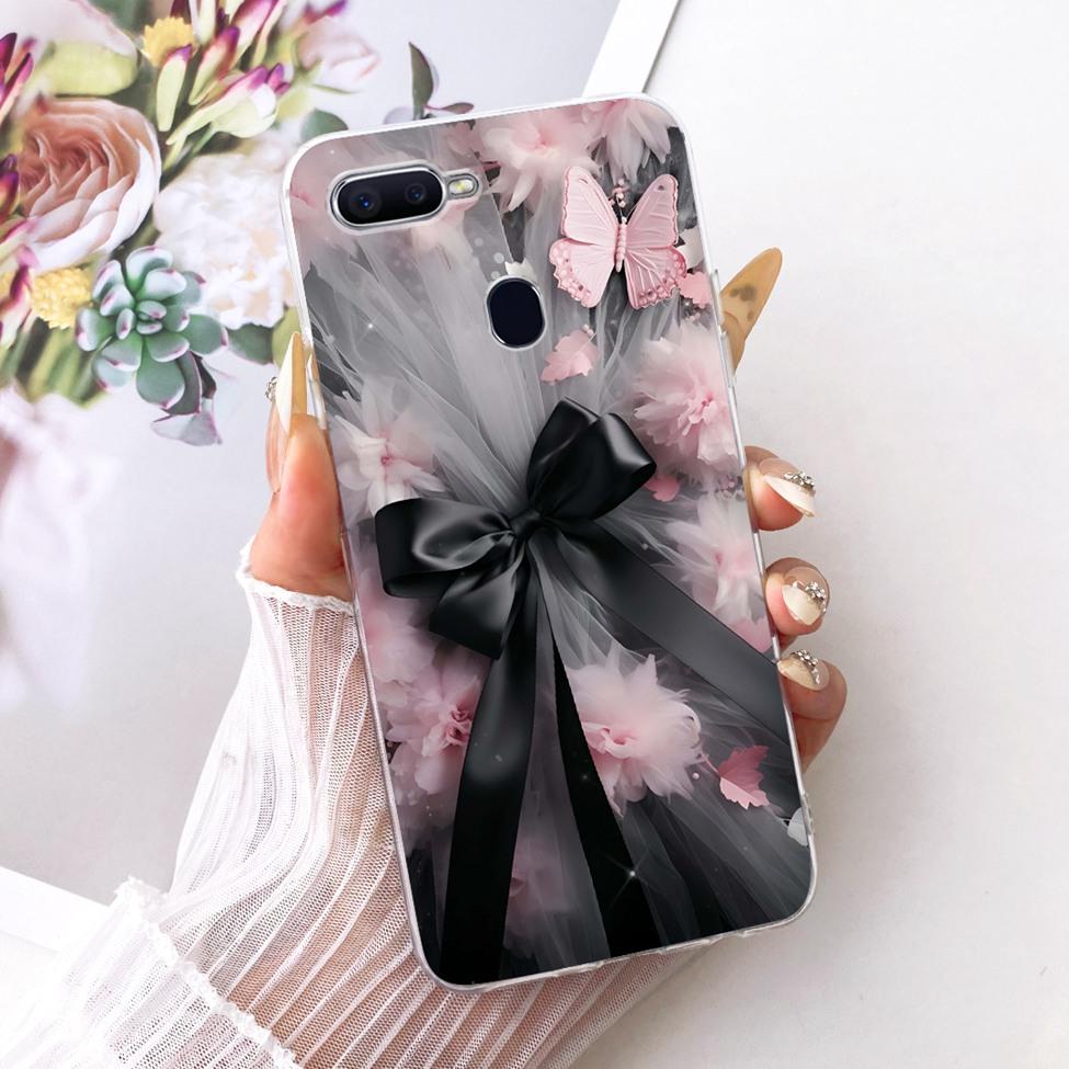 For Oppo F9 Cover For Oppo F9 Pro Case Transparent Cute Kawaii Fashion Butterfly Funny Painted Casing CPH1823 CPH1881 CPH1825