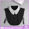 2023 Shirt Fake Collar Lace Black White Shirt Detachable Collar Suit Men Female Shirt Lapel Top Summer Thin Cool Fake Collar