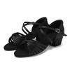 Women Girls Latin Dance Shoes Low-heeled Ballroom Tango Shoes Soft Bottom