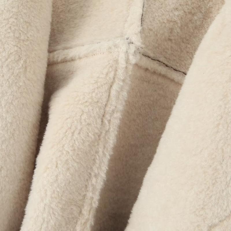 Зимняя модная замшевая парка с воротником-лацканом, теплая короткая куртка из овечьей шерсти, утолщенная овчина, уличная зимняя женская верхняя одежда