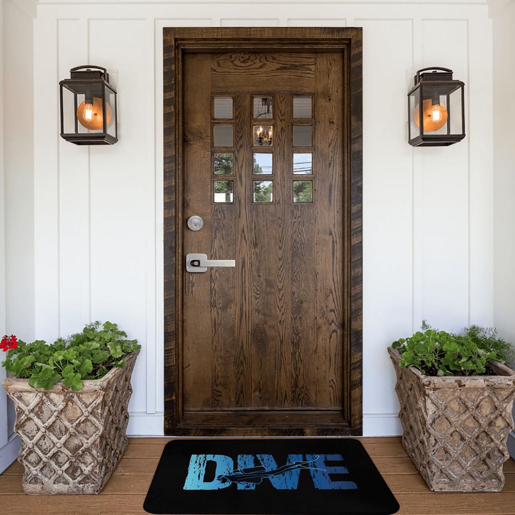 Dive Diver Fashionable Style Door Mat Machine Washable for Bathroom Bedroom Living Room Entrance
