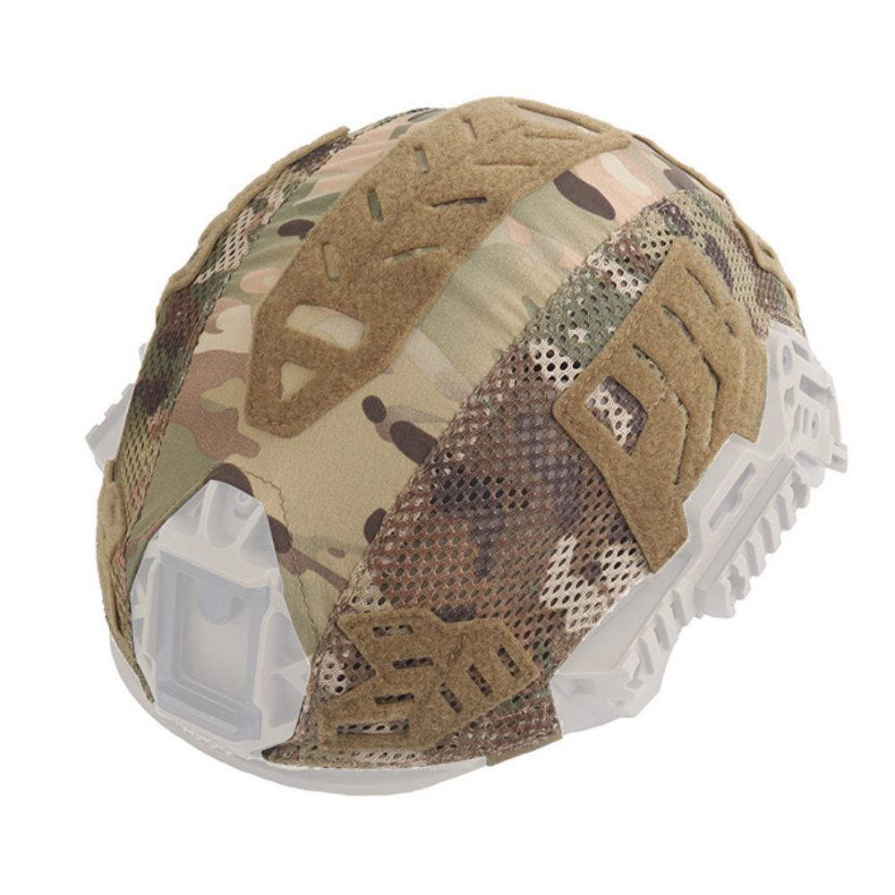 Team Wendy‑Style Tactical Helmet Cover, Hook‑Loop Panels Quick‑Detach Stretch Mesh Helmet Cloth for Airsoft Wargame