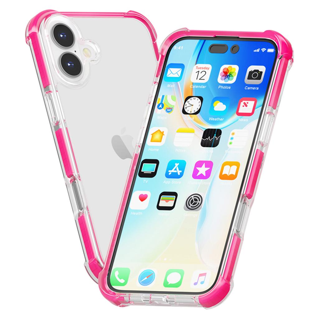 Чехол для iPhone 17 Четыре Угла Защита от Падений Прозрачный ТПУ + ТПЭ + ПК Чехол для Телефона