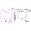 VidaXL Wall-mounted Vanity Shelf Steel and Solid Oak Wood 3302631