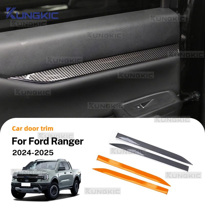 Для Ford Ranger 2024 2025 LHD RHD Панель Декора Двери Автомобиля Узор из Углеродного Волокна Внутренние Аксессуары