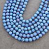 Matte Finish Blue Druzy Agate Round Beads Gemstone, Druzy Stone Beads, Gemstone Beads, 14-15 Inch Strand, 6mm 8mm 10mm Stone Size.