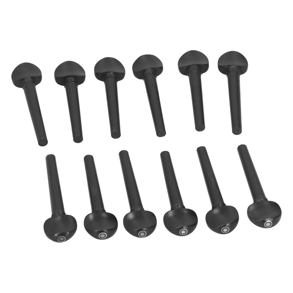 12 шт., колышки из черного дерева, 8,7 см, деревянные аксессуары для настройки, сменные аксессуары с рыбьим глазом для скрипки с удом