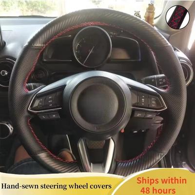 Чехол на руль автомобиля Кожаный Для Mazda3 Axela 2017 2018 Mazda6 Atenza 2017 Интерьер автомобиля Стайлинг автомобиля