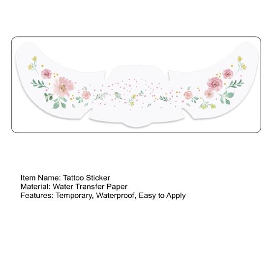 Waterproof Temporary Tattoo Sticker for Face, Women Girls Face Tattoo Decal, Decorative Fake Tattoo for Valentine's Day, Wedding Parties