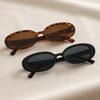 2pc Stylish and Simple Women Retro High Sense Small Oval Glasses Anti-blue Light Women Sunglasses Men's Sunglasses