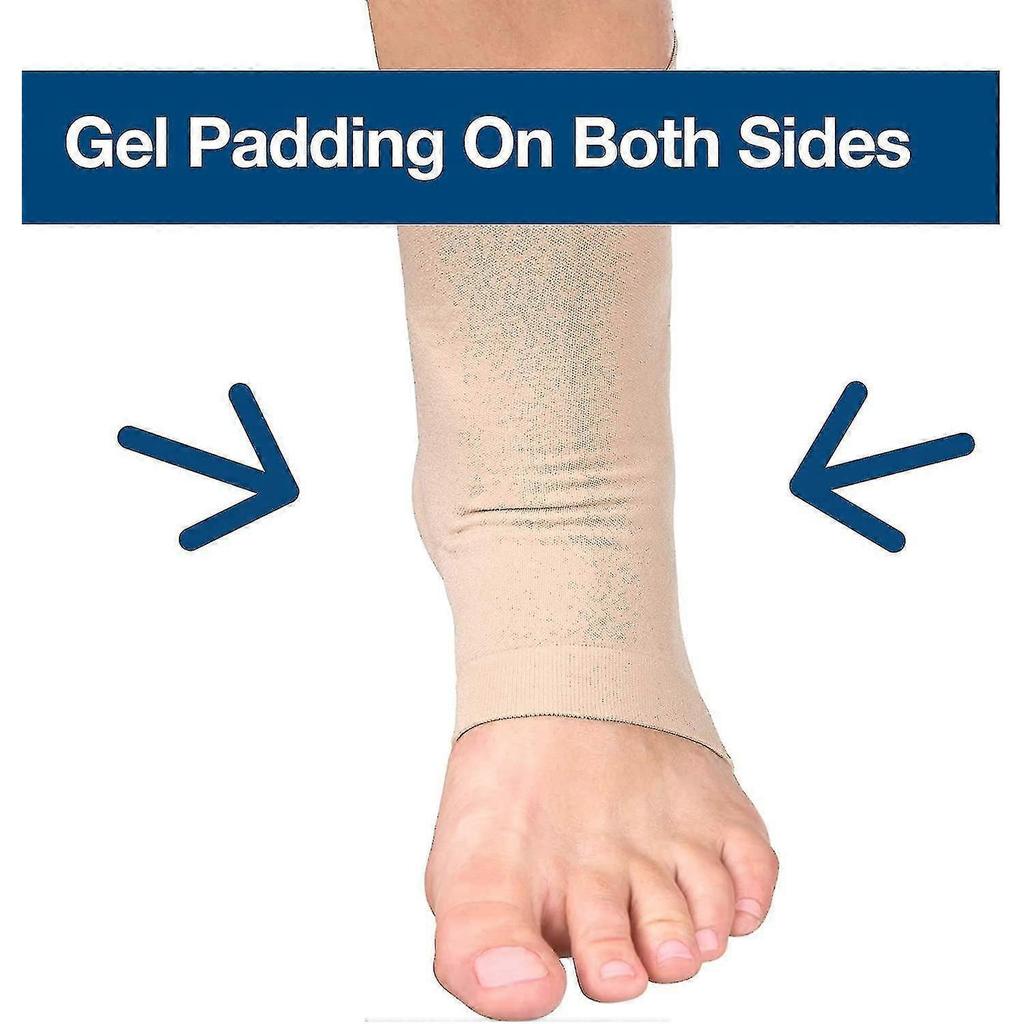 Ankle Bone Protection Socks Malleolar Sleeves With Gel Pads For Boots, Skates, Splints, Braces - 1 Pair less