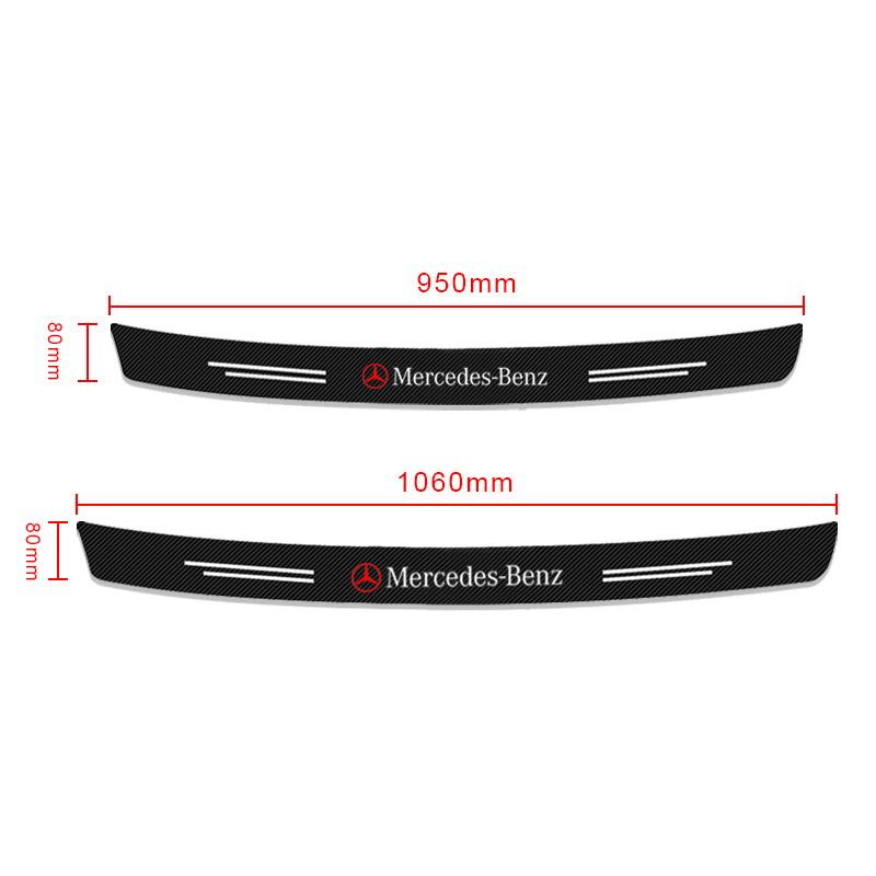 CRY1 1Pcs Carbon Fiber Car Rear Bumper Trunk Guard Protected Sticker For Mercedes-Benz CLA CES CLS SLK GLK CLK SLS CLG GLE GLC GLB