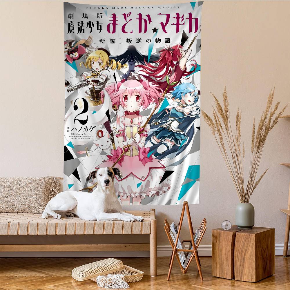 Puella Magi Madoka Magica Печатный Большой Настенный Гобелен Искусство Научная Фантастика Комната Домашний Декор Декор Покрывало