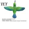 Waterproof Animal Figurine Resin Hummingbird Figurine, Clip?on Bird Statue for Fence, Flower Pot Tree Cute Garden Gift Branch, Realistic Ornament,