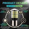 2pcs 1156 BAU15S PY21W 1156 BA15S P21W 1157 BAY15D P21 5W 7443 W21 5W T20 Car LED Bulbs Light 144smd Reverse Turn Signal Light Bulbs 7