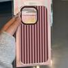 Стильный полосатый эстетичный чехол для телефона для iPhone 17 16 15 14 13 12 11 Pro Max XS X 7 8 Plus SE 16E Креативный мягкий прозрачный чехол