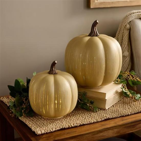 Хэллоуин Блестящее украшение тыква Мерцающая тыква Фигурка Полимерная статуэтка Скульптура