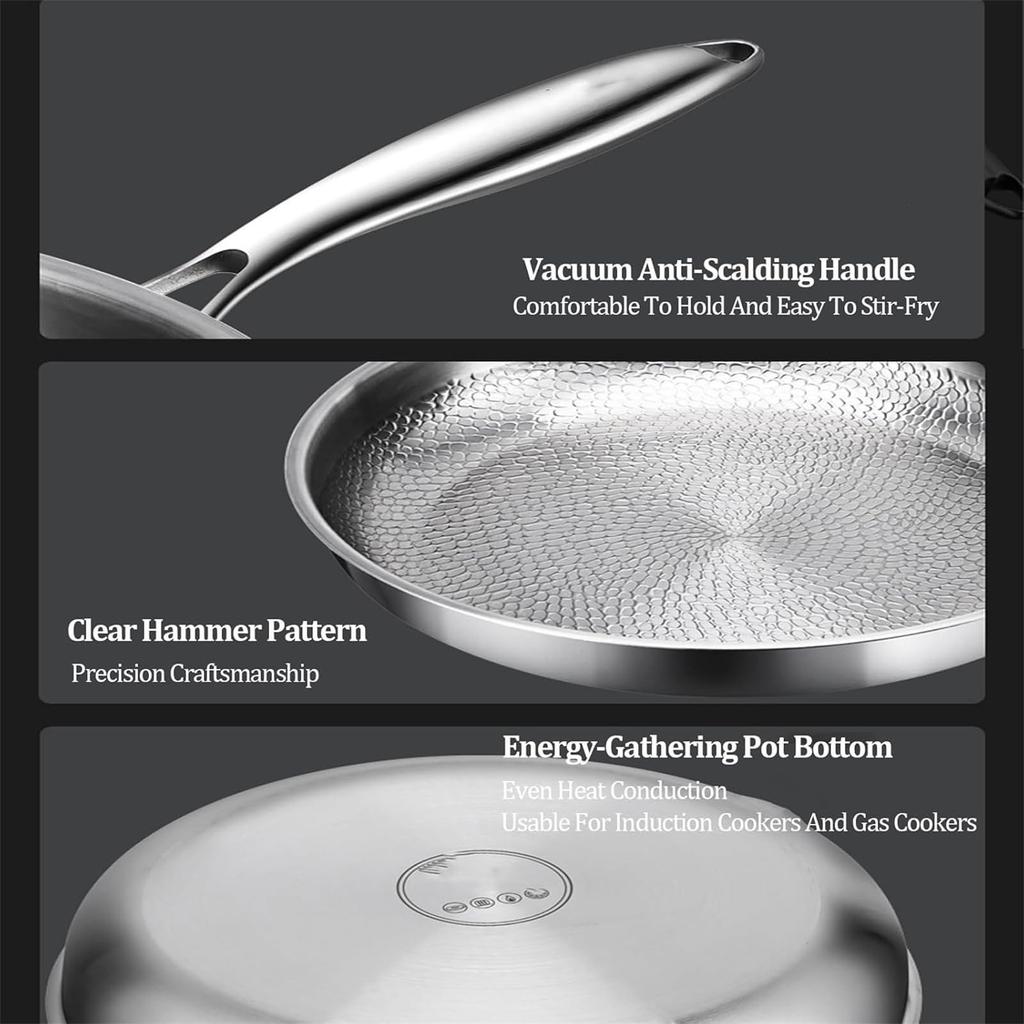 Titanium Pan Pro, титановая сковорода с крышкой, устойчивая к царапинам, антипригарная титановая пищевая сковорода для приготовления пищи