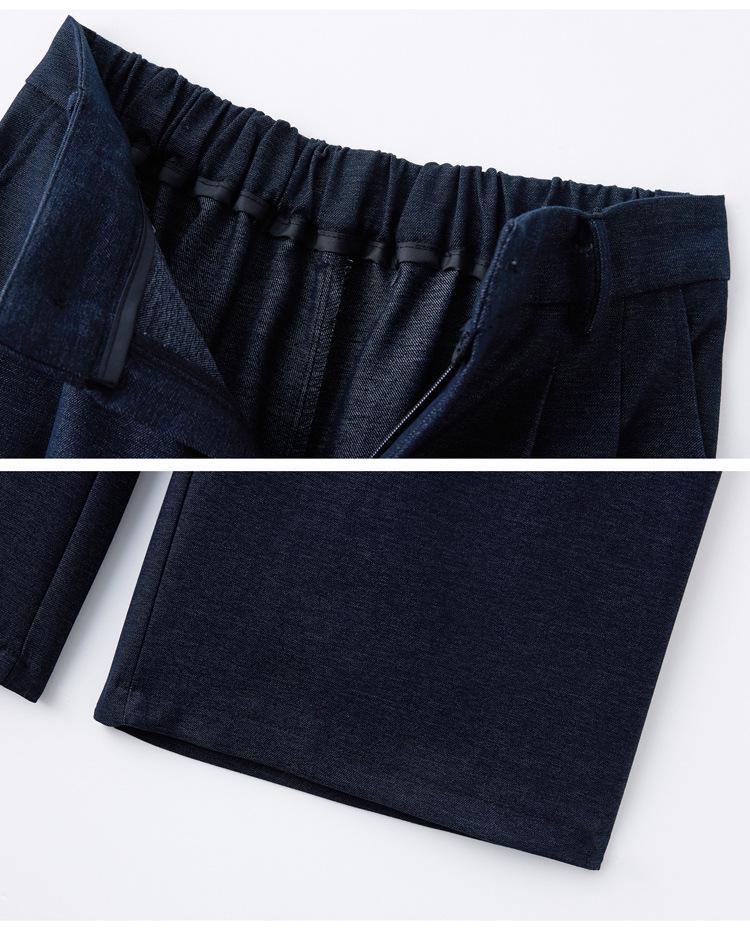 Женский модный костюм Весна 2025: Стильный комплект: рубашка, джинсовый жилет и брюки широкого кроя YF2551