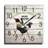 Wooden Square Wall Clocks Silent Non-ticking Battery Powered For Home Kitchen Living Room Office