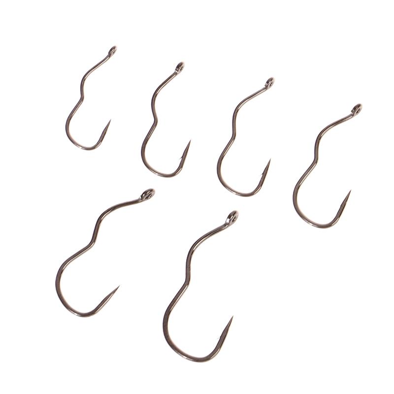 12 шт./упак. рыболовный крючок из высокоуглеродистой стали с острым ушком и зазубринами, автоматический перекидной рыболовный крючок для принадлежностей для ловли карпа