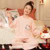 Girls Cotton Pajama Set Cartoon Animal Print Soft Sleepwear Kids 8 Years Lightweight Home Outfit