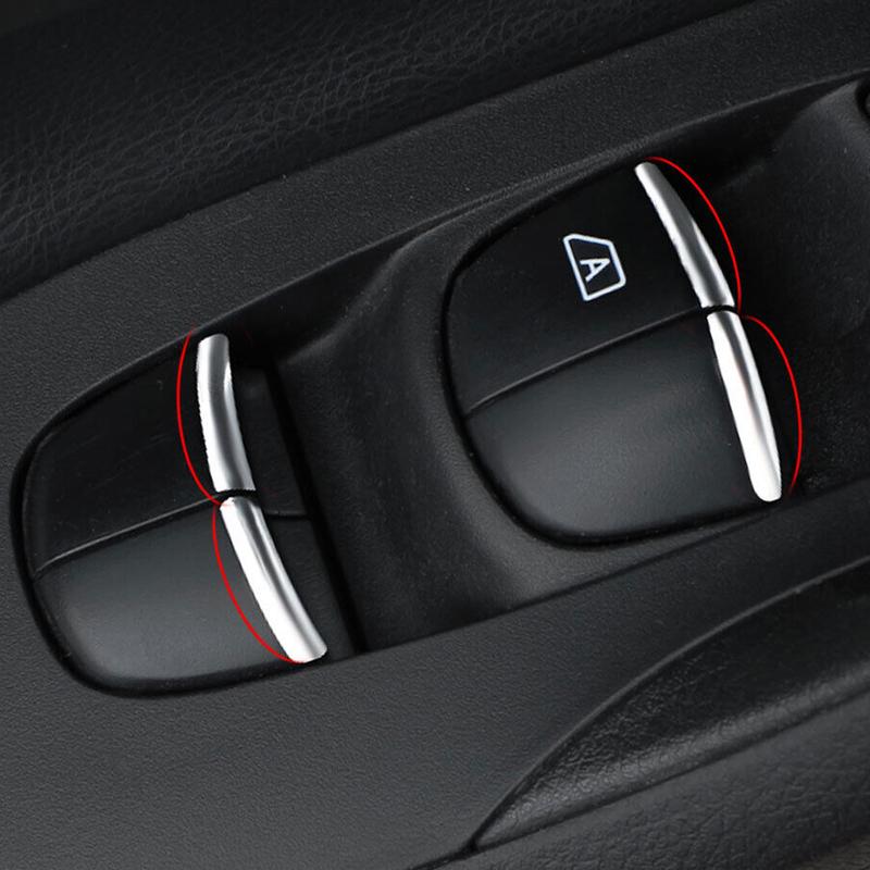 On-off Switch Button Cover Cover Silver Trim Button Chrome For Nissan Brand New Car Glass Lifter Switches Button
