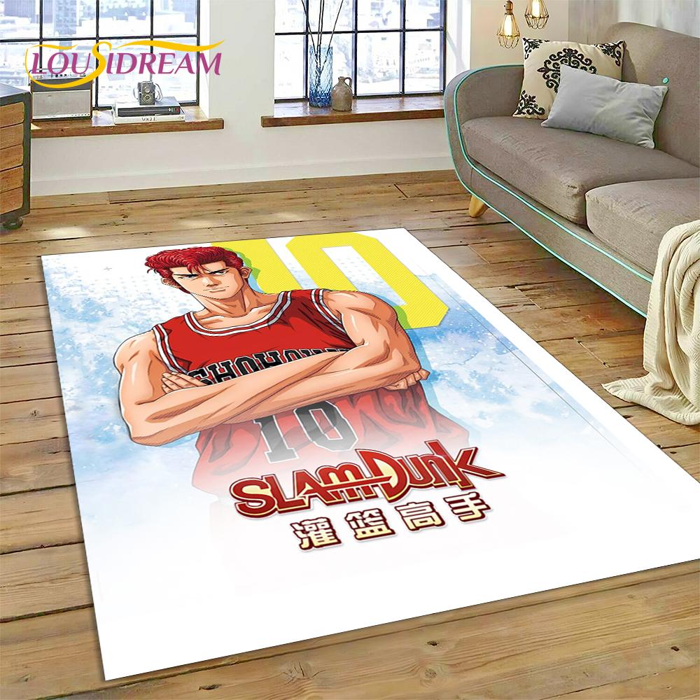 Мультфильм Slam Dunk Баскетбол Аниме Ковер ковер для гостиной Спальня Домашний декор, напольный коврик Нескользящее украшение для дивана Коврик