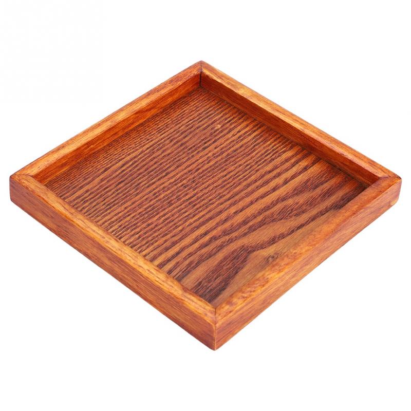 Small Portable Shape Solid Wood Tea Coffee Snack Food Meals Serving Tray Dinning Serving Tray Dinner Plate wooden tray