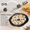 Мясорубка Машина для измельчения курицы Пресс-контейнер для пищевых продуктов Эффективный пресс для бургеров для равномерно толстых котлет Универсальный измельчитель курицы для