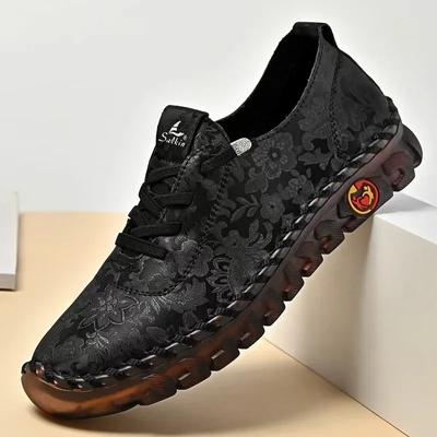 Женская летняя обувь из кожи ручной работы, удобные легкие оксфорды с принтом для мам, большой размер, мягкая подошва