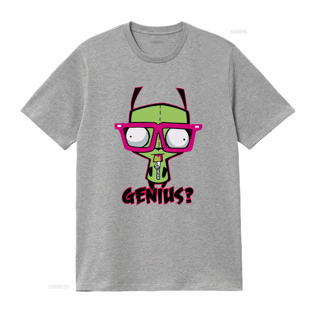Футболка Invader Zim Gir Genius Duh для мужчин Доступна в размерах S 2XL винтажная стираная стильная повседневная мягкая удобная с принтом