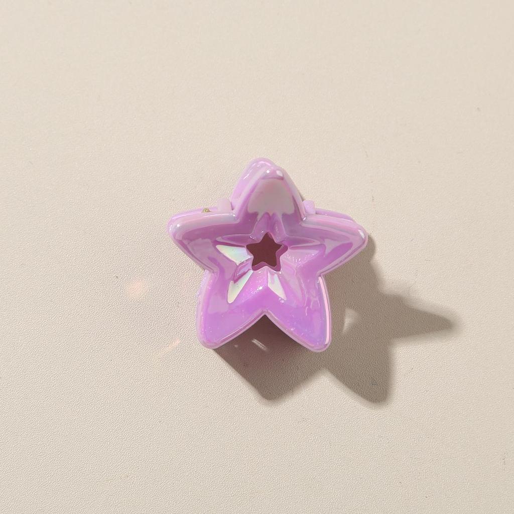 Mini Star Claw Clip 2.5CM - Elegant Dopamine Hair Claw for Bangs and Flyaways