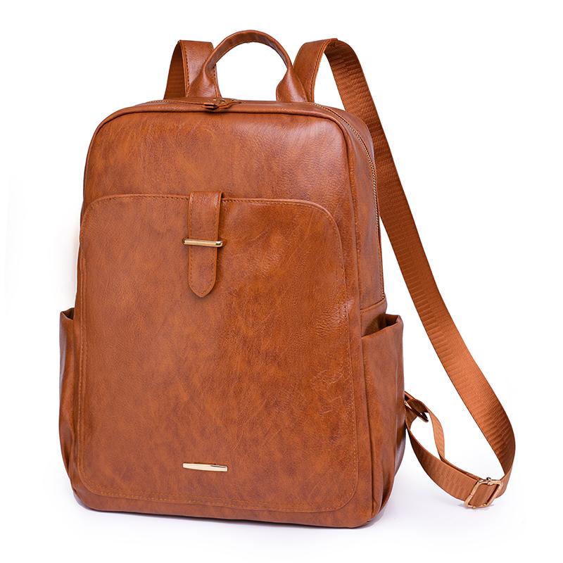 Винтажный большой вместительный женский рюкзак из искусственной кожи 2023, роскошная дизайнерская сумка для ноутбука, рюкзаки для девочек-подростков, сумка через плечо Mochila