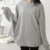 New Arrivals Open Run Women 100  Cotton Dolman Flare Oversized Long Tee