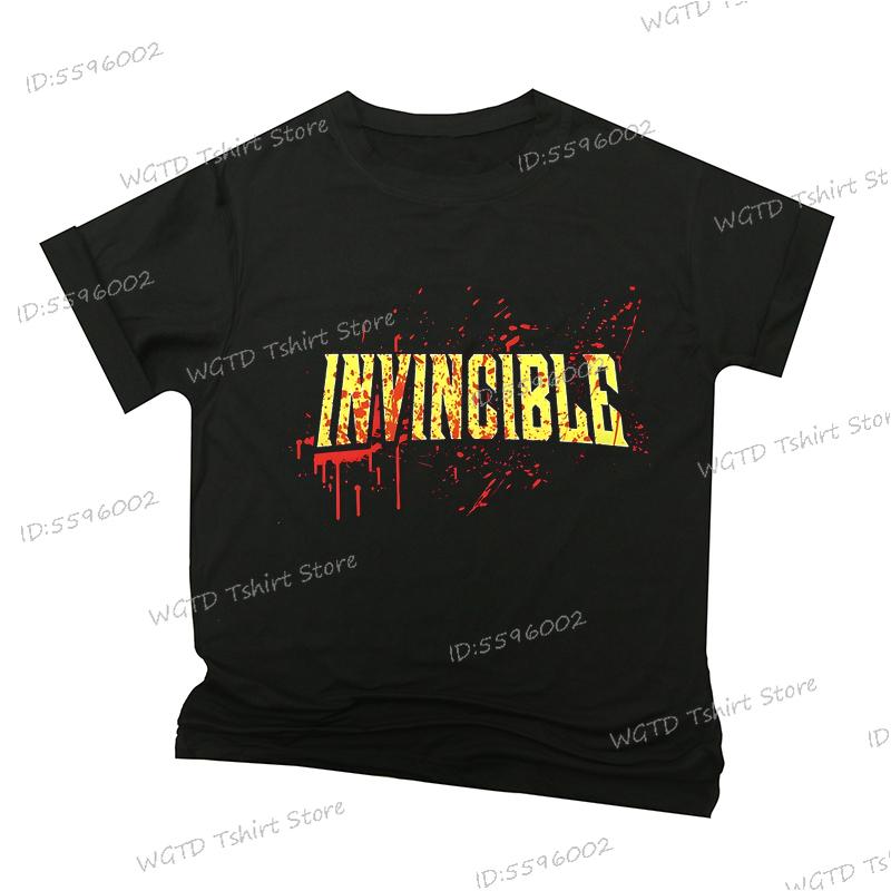 Принтованные футболки Invincible с брызгами крови для мужчин женщин мерч Харадзюку уличная одежда футболка взрослая аниме для мужчин женщин футболка