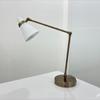 Table Lamp Swing Arm Adjustable Desk Lamps White Shade And Raw Brass Table Lamp Décor