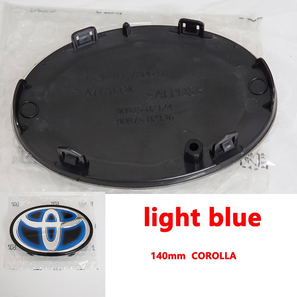 bzbn8 For Toyota RAV4 Corolla Camry Land Cruiser Sienna C-HR AVALON Front Grille Hood Badge Replacement Dark Blue Hybrid Logo