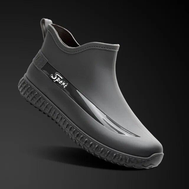 Женские модные короткие резиновые сапоги, мужская рабочая обувь на все времена года, износостойкая резиновая обувь, обувь для рыбалки, водонепроницаемая обувь