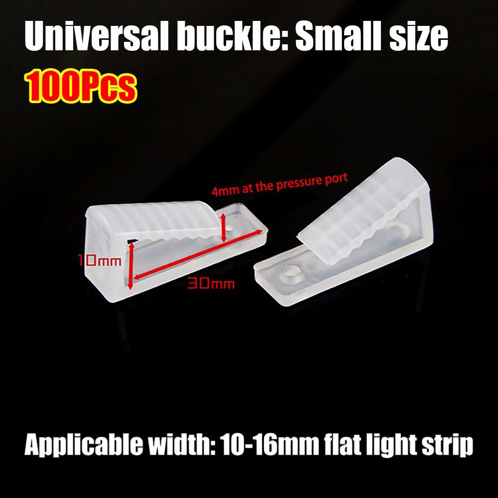 100Pcs 220V Flexible COB LED Strip Fixed Clips Plastic Lamp Holder Fitting Light Mounting Buckle 8-20mm 5050/5730/2835
