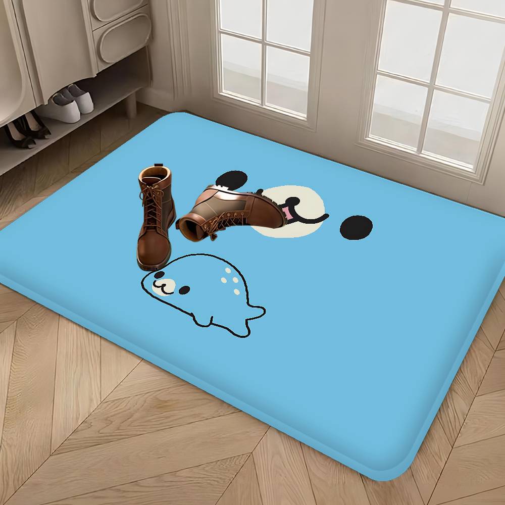 CUTE M-Mamegoma Hallway Carpet Washable Non-Slip Living Room Sofa Chairs Area Mat Kitchen Doormat Area Rug