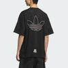 adidas Оригинальная баскетбольная футболка свободного кроя с опущенной линией плеча, хлопковая, с принтом, унисекс, черная KF0720