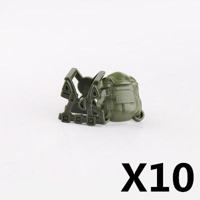 MOC Военные Фигурки Аксессуары Строительные Блоки Шлем Жилет Ночного Видения Наколенники Тактический Пояс Защитная Маска Игрушки Дети J068
