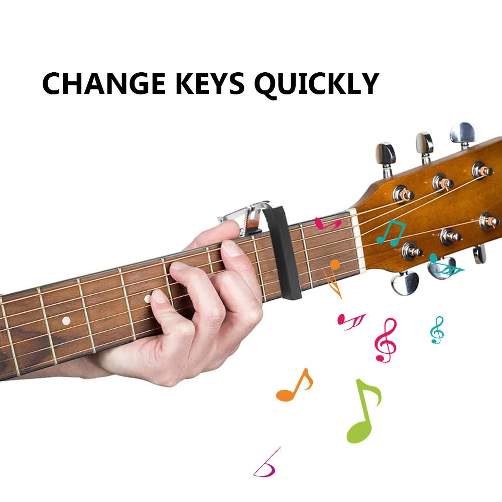 Гитарный каподастр, профессиональная акустическая гитара, каподастр, нижняя опора, встроенная резиновая накладка, металлическая гитара