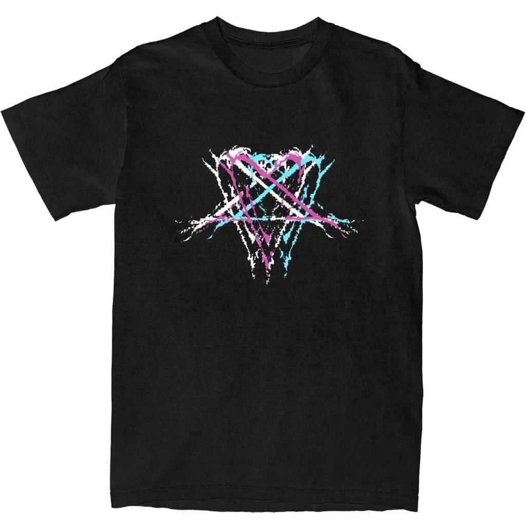 Футболка Him Band Ville Valo Heartagram Love Metal Летняя уличная одежда Футболки Трендовая футболка для женщин Футболки с коротким рукавом