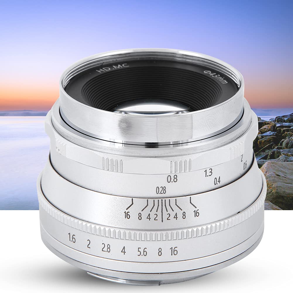 Single Focus Lens Portrait Single Focus Lens Metal Olympus E E E E E M10III Manual M5, M5II, M10, M10II, (Silver)