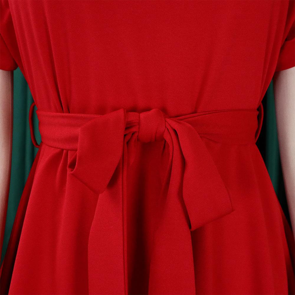 Plus Size Summer Women's Solid Color Tie Short Sleeve Top High Waist Wide Leg Pants Fashion Casual Set