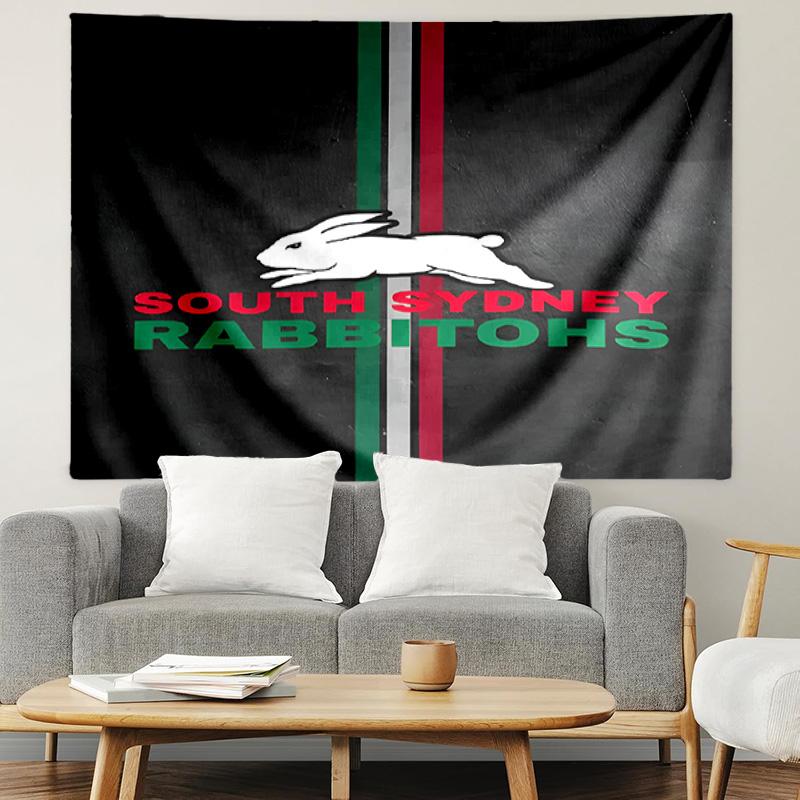 South Sydney Rabbitohs Print Tapestry, Lightweight Wall Hanging, for Bedroom, Dorm, Living Room, Home Art Decor, Birthday Christmas Gift for Friends