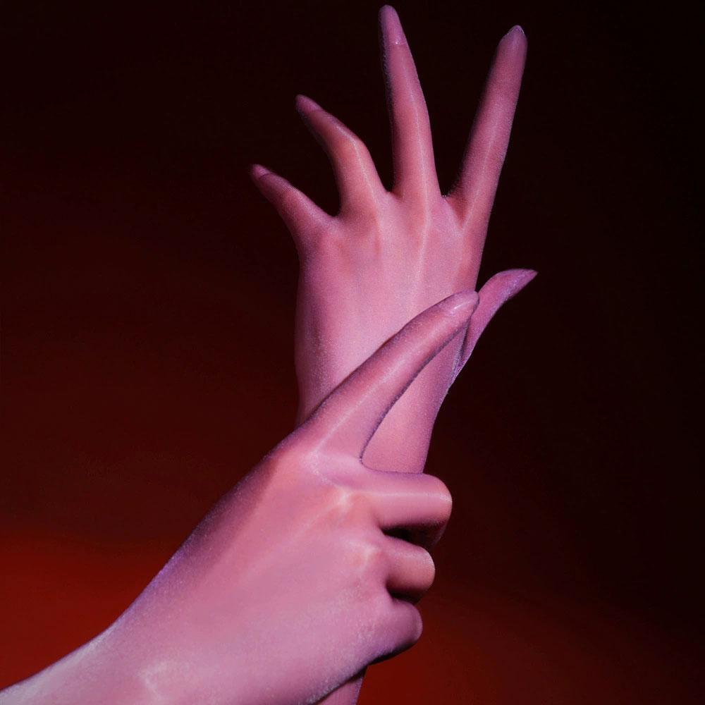 Сексуальные ультратонкие 3D-перчатки с пятью пальцами, длинные, блестящие, глянцевые, с защитой от солнца, эластичные, элегантные, для вечеринок и свадеб, женские перчатки.